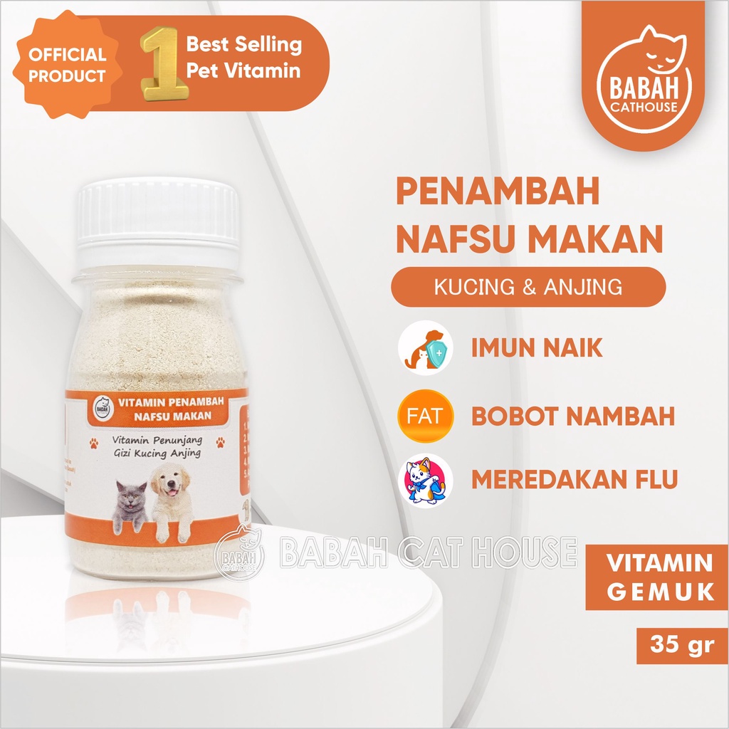 VITAMIN GEMUK Kucing Penambah Nafsu Makan Anjing Obat Penggemuk Untuk Fitamin Anak Cat Kitten Hamil