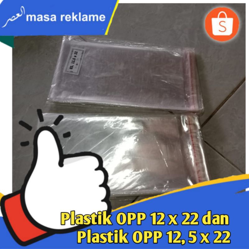 

plastik OPP 12 x 22 atau 12,5 x 22