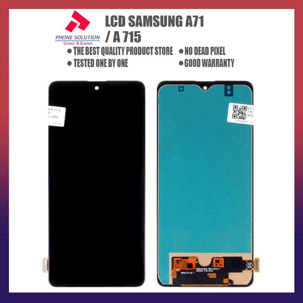 LCD SAMSUNG A71/A715 ORIGINAL OLED FINGGERPRINT 100% Fullset Touchscreen // Supplier LCD Samsung - Garansi 1 Bulan