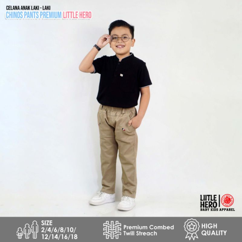 Celana Chino Chinos Panjang Anak Laki Laki Cowok Little Hero Terbaru 1 2 3 4 5 6 7 8 9 10 11 12 13 Tahun