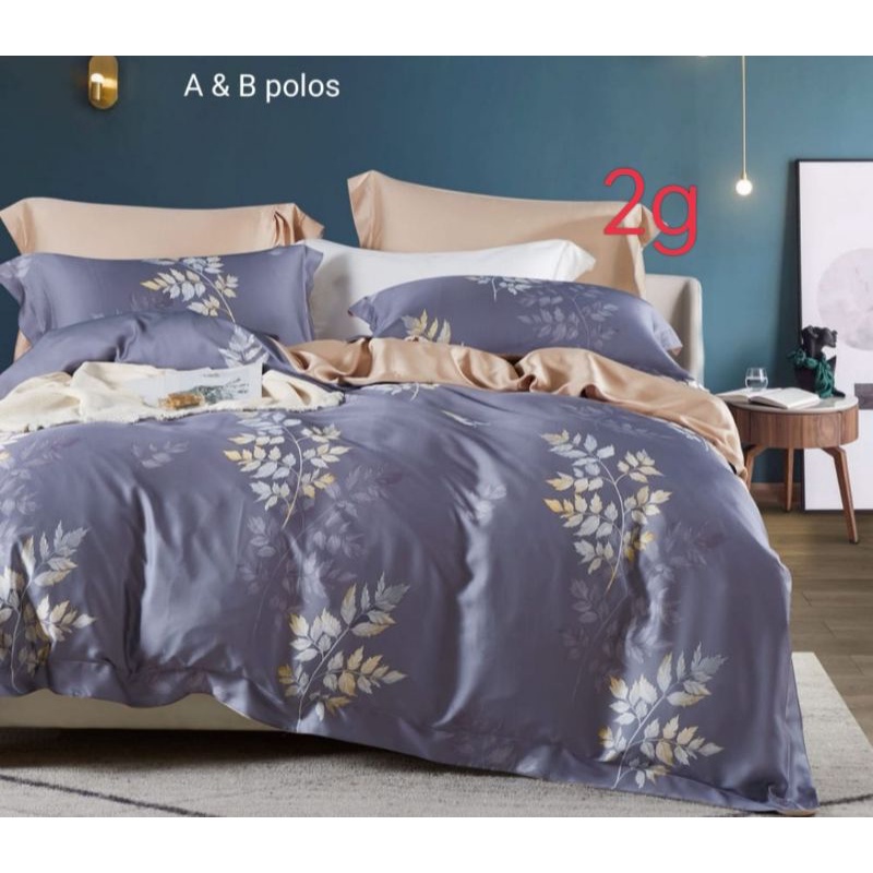 (2)BYAK MOTIF!SPREI SUTRA ORGANIK SERAT BAMBOO ORIGINAL SUTRA ASLI