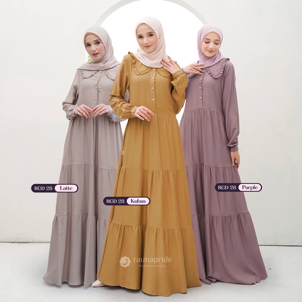 Rauna Gamis Terbaru RGD 28 / Fashion Muslim Rauna Terbaru 2022