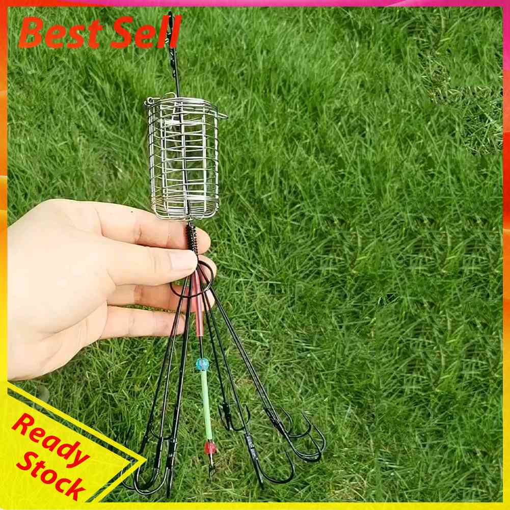 Fishing Hooks Octopus Anchor Hook with Bait Cage Fishing Gear Accessories