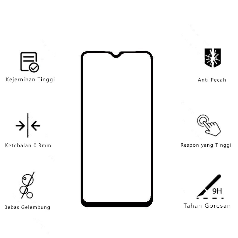 Tempered Glass Kaca Myroots Full HD Oppo A57 A55 A54 A53 A52 A5s A33 A31 4G 5G 2020 Screen Protector