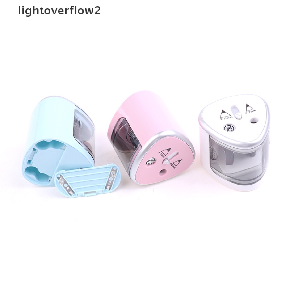 (lightoverflow2) Rautan Pensil Elektrik Otomatis Bahan Plastik Untuk Sekolah / Kantor