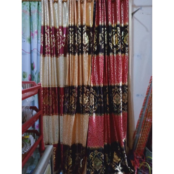 gorden / hordeng blackout printmas tebal import mewah