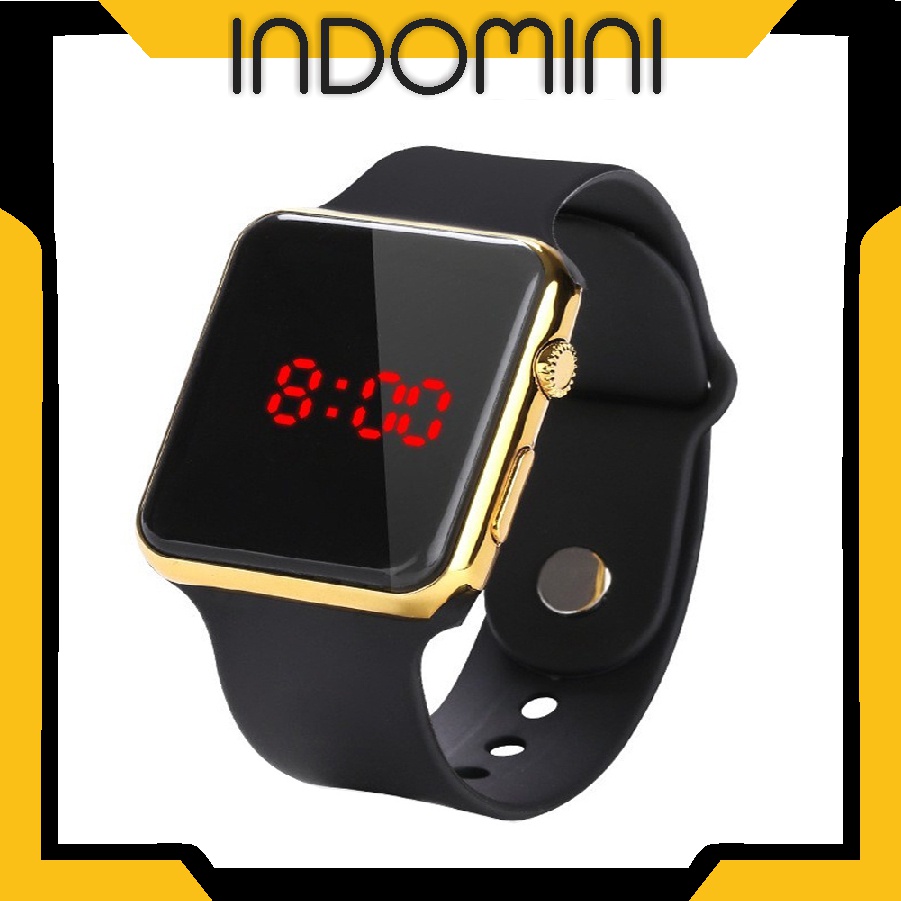 INDOMINI LED Watch - Jam Tangan Digital Pria &amp; Wanita - Strap Rubber JT053