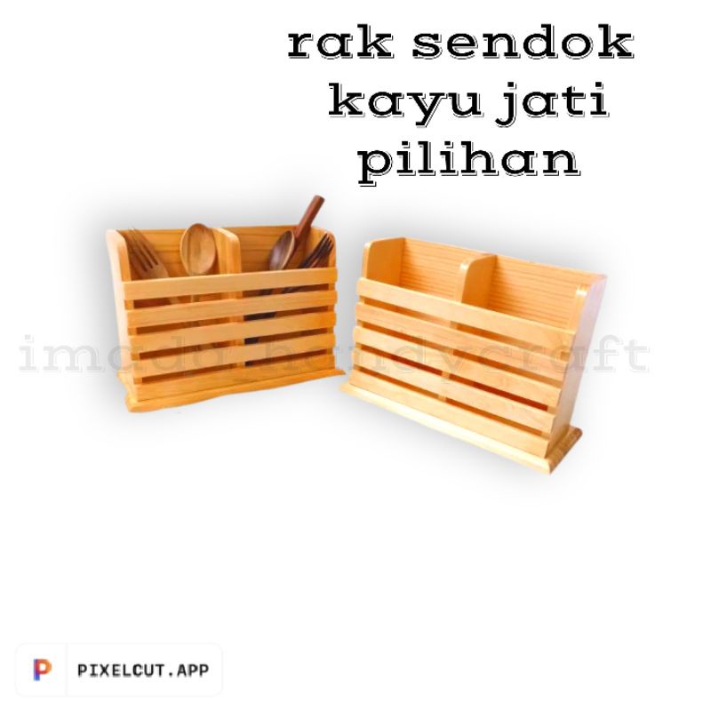 IMD tempat sendok kayu / rak sendok  dari kayu
