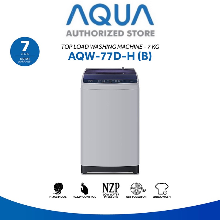 AQUA JAPAN Mesin Cuci Top Load 7 Kg AQW-77D-H