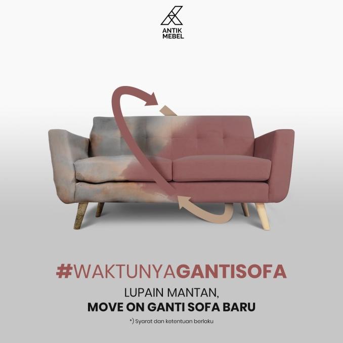 TUKAR TAMBAH SOFA 2 SEAT - ANTIK MEBEL