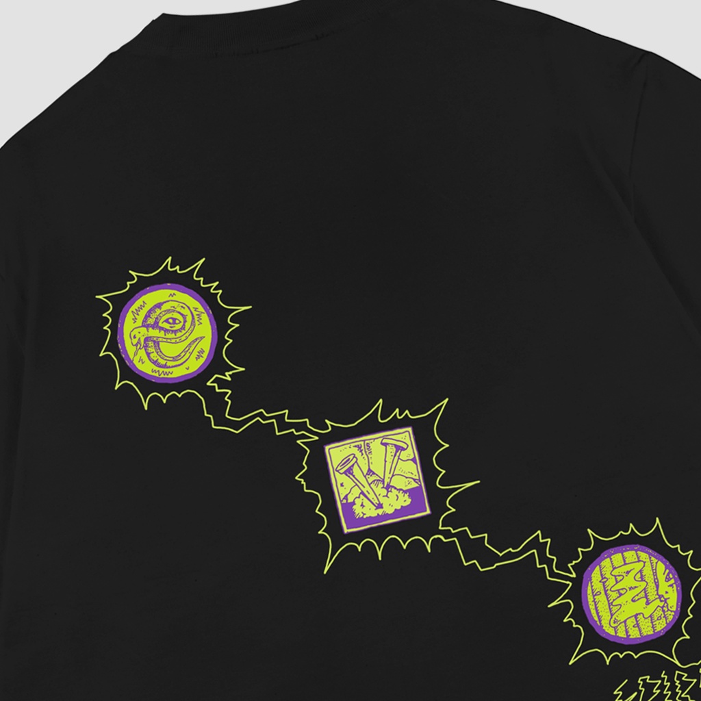 EVILSPIRIT KAOS OVERSIZE HEAVYWEIGHT 16S - ROCKY BLACK UNISEX