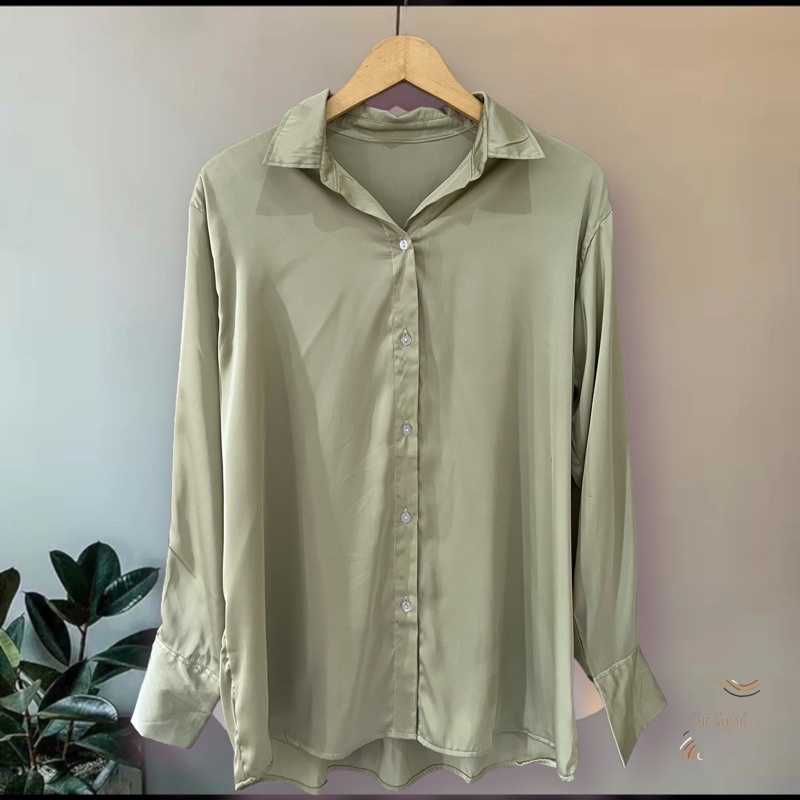 KEMEJA SATIN PREMIUM | BASIC SILK SHIRT