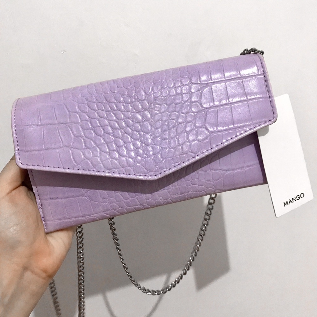Mango Lilac Chain Wallet | Tas Sling Bag Mango | Dompet Mango | Tas Preloved