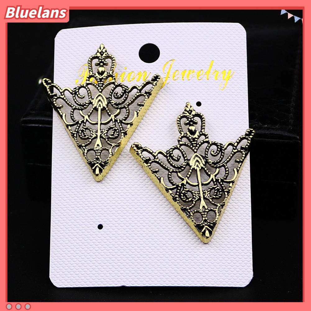 1 Pasang Bros Pin Bentuk Bunga Geometris Model Hollow Untuk Unisex