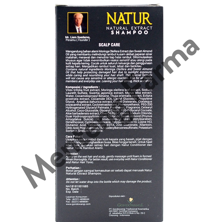 Natur Shampoo Moringa &amp; Sweet Almond Oil 140 ML - Perawatan Kulit Kepala Kering