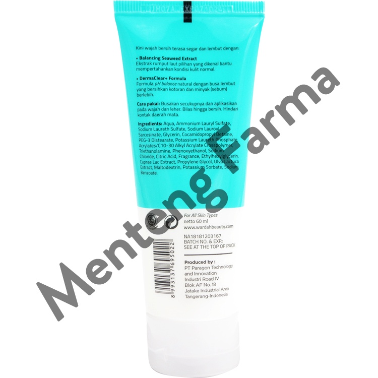 Wardah Nature Daily Seaweed Balancing Facial Wash 60 ML