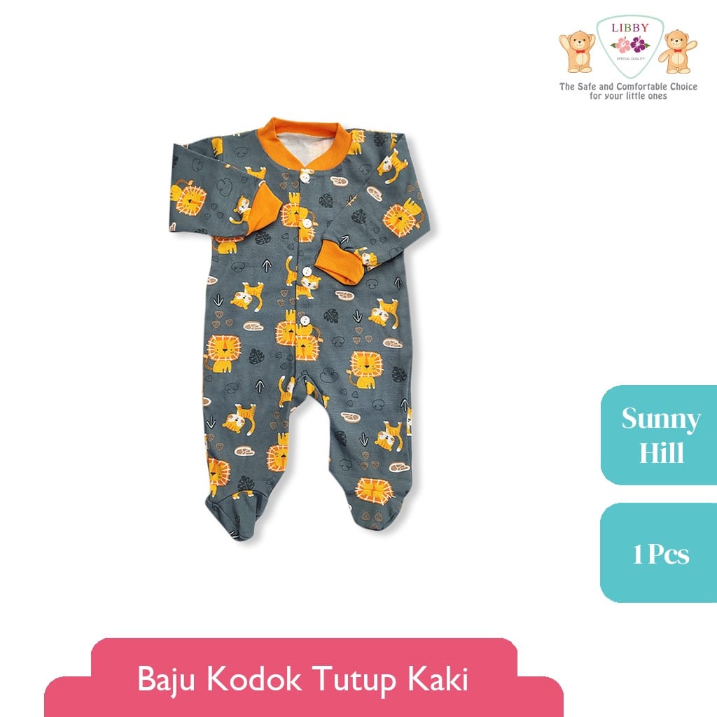 Libby Baju Kodok Panjang Rib Tutup Kaki - Sunny Hill Series (3pcs)