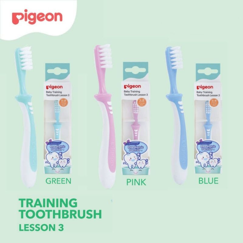 Pigeon Baby Training Toothbrush 123 - Sikat Gigi Bayi Tahap 123 - Tooth Brush Anak Bayi