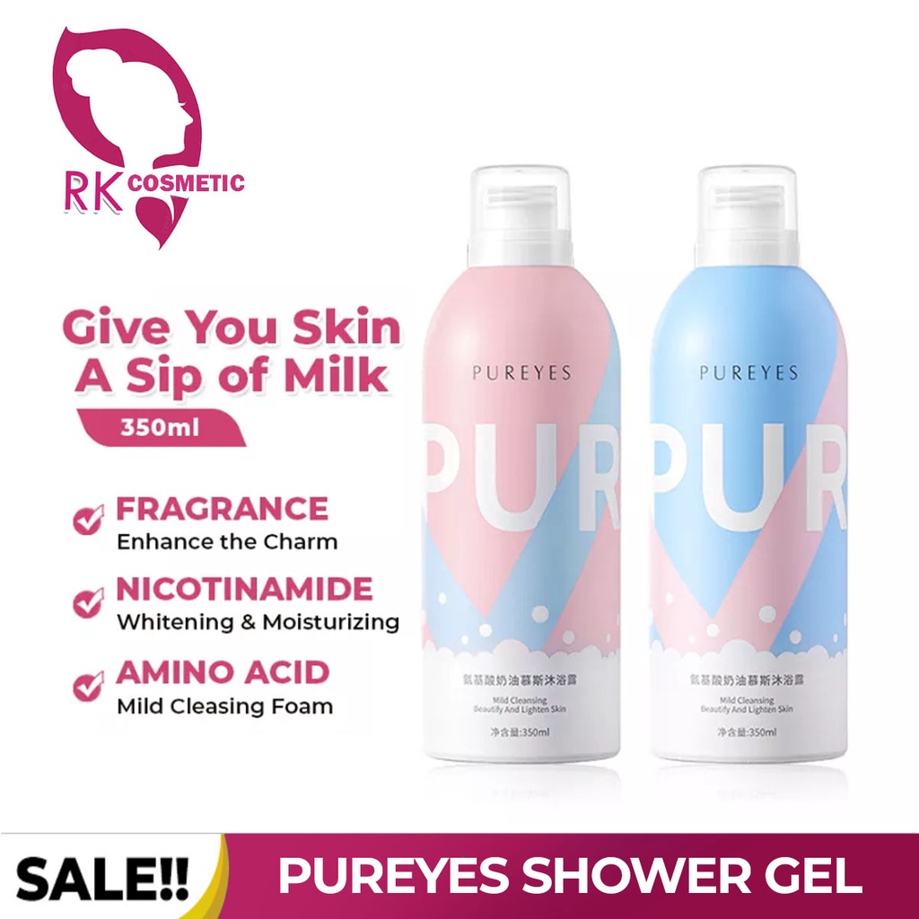 ORIGINAL 100% PUREYES SHOWER GEL FOAM WHITENING / SABUN PEMUTIH BADAN - SABUN MANDI BATHTUB
