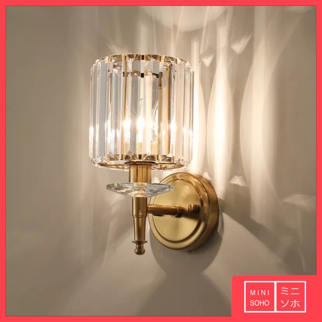 Lampu Dinding Hias Sconce Crystal Minimalis Modern Industrial