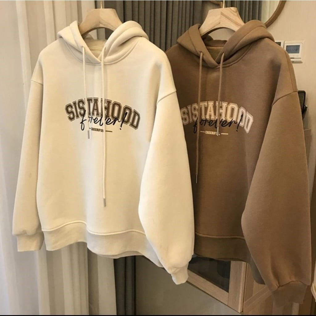 Hoodie SistaHood Big Size Pakaian Wanita Dan Pria Bahan Fleece Terbaru