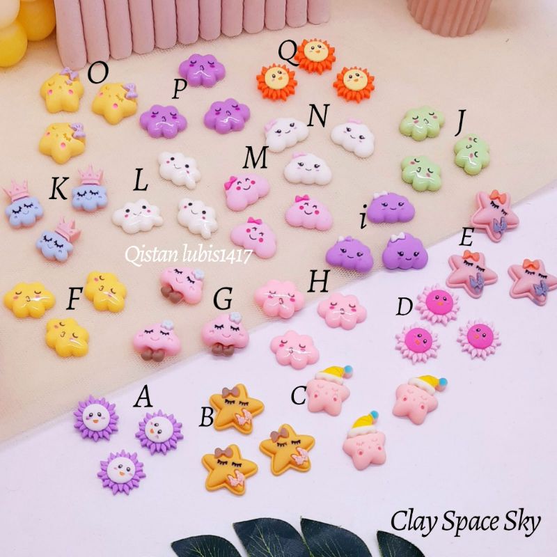 Clay Space Sky|Resin Sky|Clay Awan|Clay Matahari|Clay Bintang