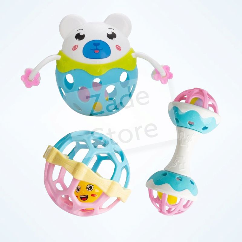 ZADE STORE - Mainan Bayi Edukasi Kerincingan Atau Baby Teether Rattle Stick Gigitan Bayi BPA Free