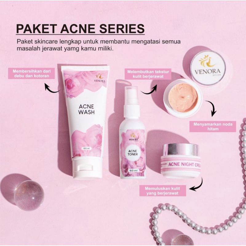 Venora Beauty Skincare Paket Acne Series Original BPOM
