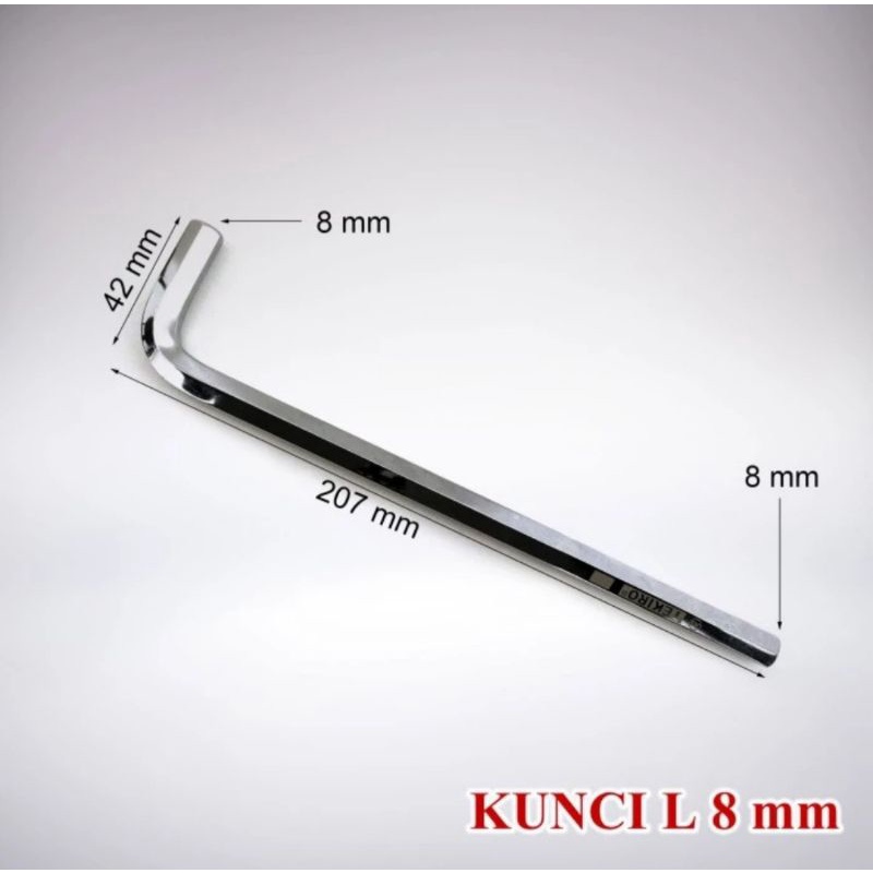Kunci L Panjang 8mm Tekiro Hex Key Long TEKIRO