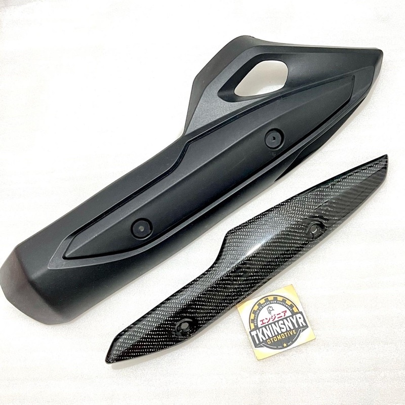 Cover Tameng Knalpot PCX CBU + Garnish List Karbon Kevlar Twill