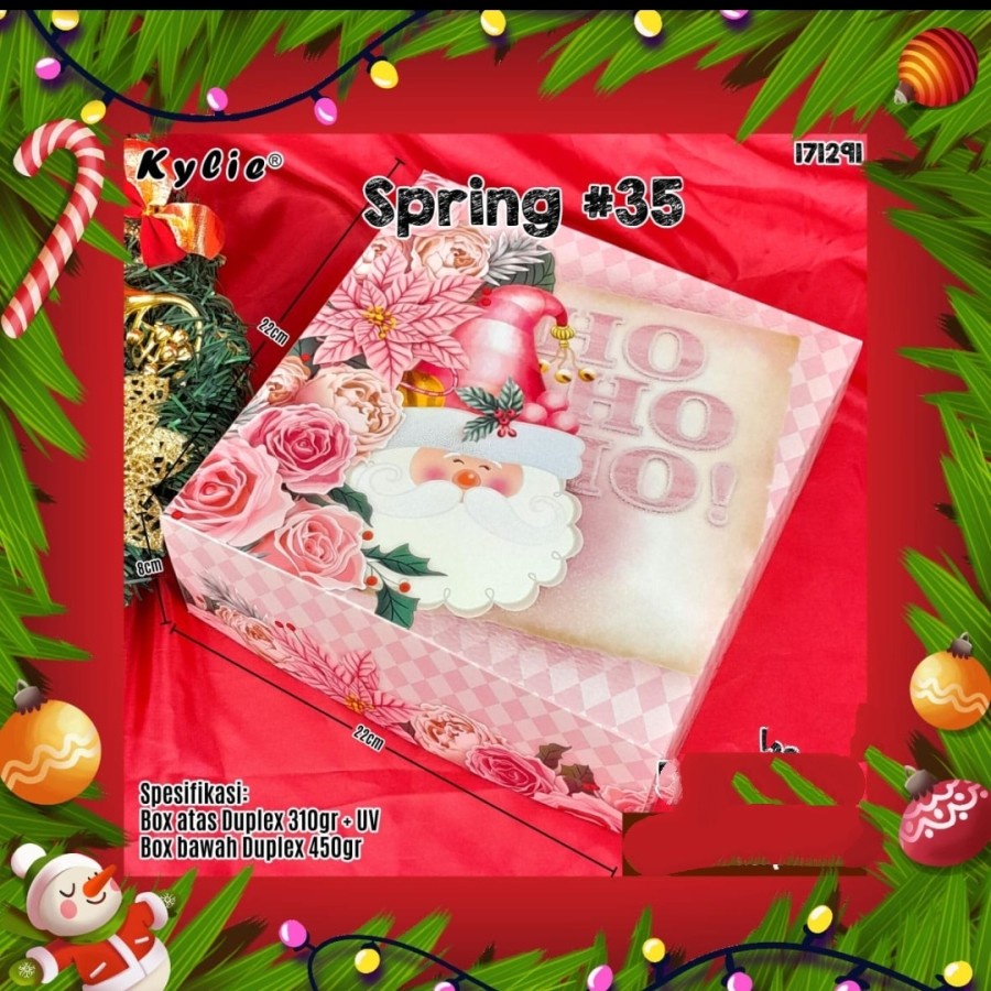 

Kotak Natal Christmas Xmas Box Kardus Brownies Bolu Cake Santa