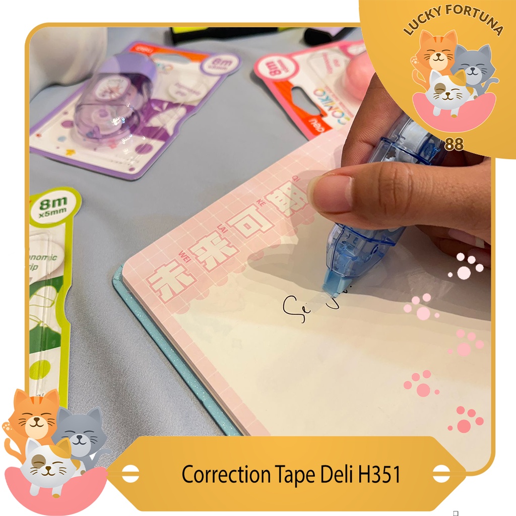 

[LuckyFortuna88] Correction Tape Deli H351 Tipe X Deli H351 Correction Tape Lucu murah alat tulis sekolah alat tulis kantor lucu murah