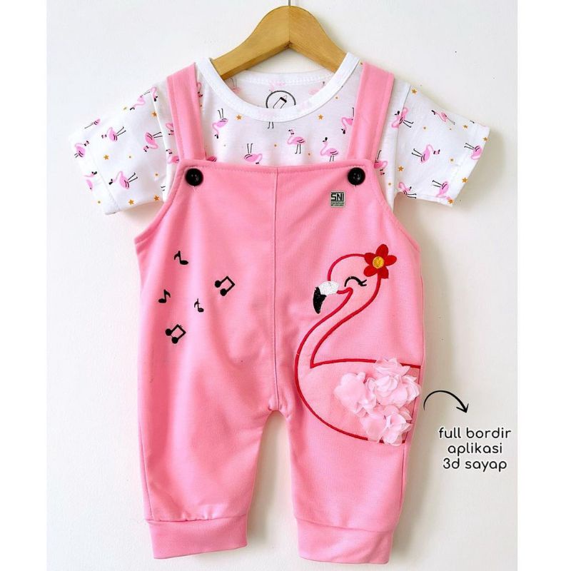 [0-2,5 tahun] SETELAN OVERALL ANAK CELANA CLOUDY RAINBOW FLAMINGO UNICORN / BAJU ANAK UNICORN FLAMINGO OVERALL JUMPSUIT KUDA PONY