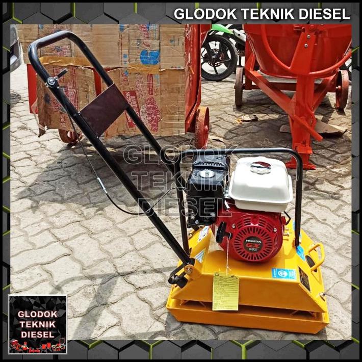 Stamper Kodok + Honda Gx 160 5.5 Hp Ori Plate Compactor Siap Pakai