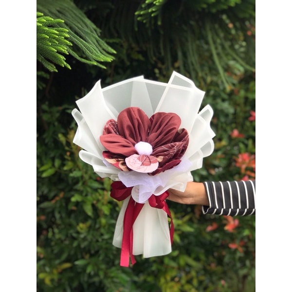 Buket Hijab motif/Buket bunga hijab/Buket graduation/Buket wisuda/Kado Ulangtahun unik/moocha