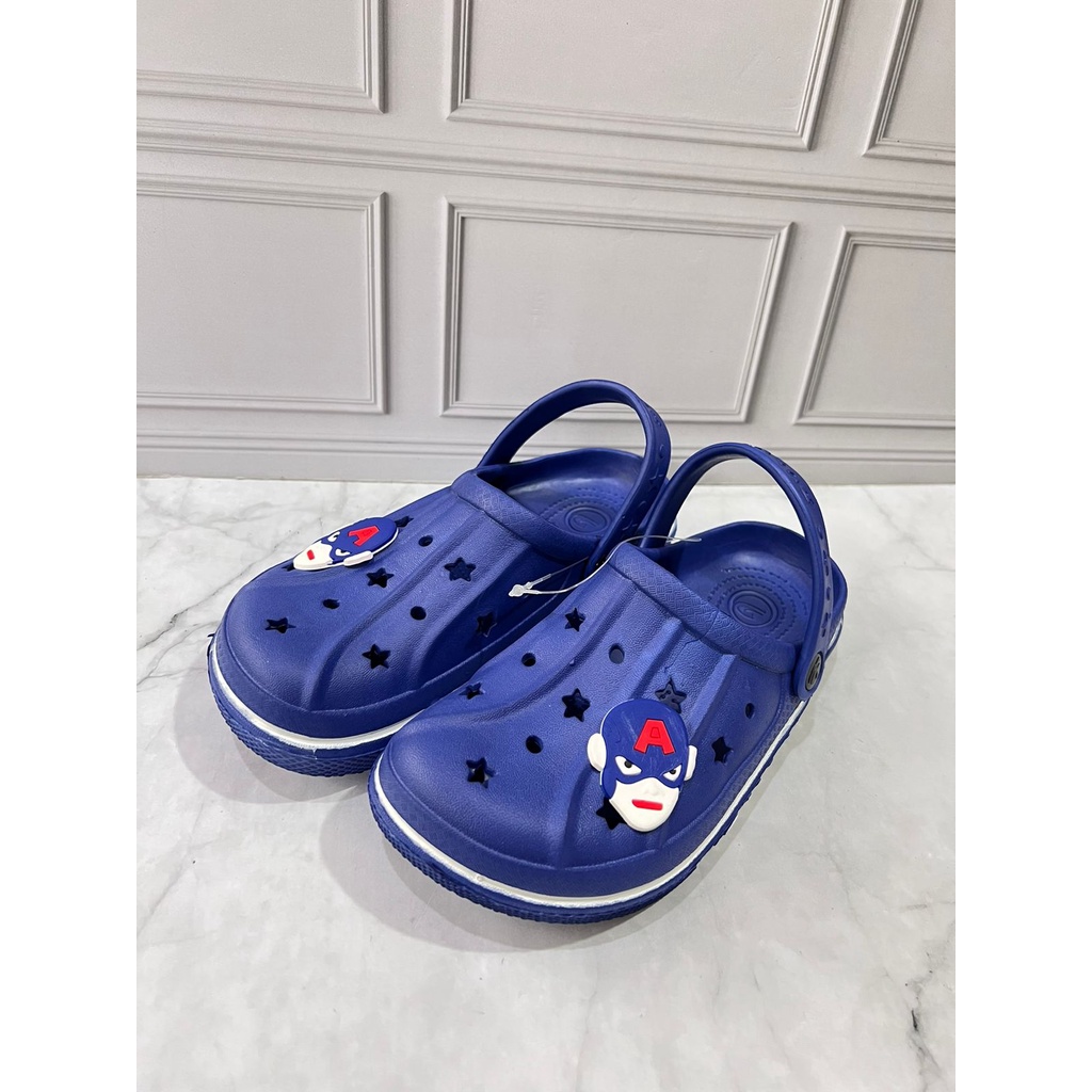 DX-298C Sandal Baim Anak Laki Laki Logo Captain America Merek Dulux Ukuran 30-35