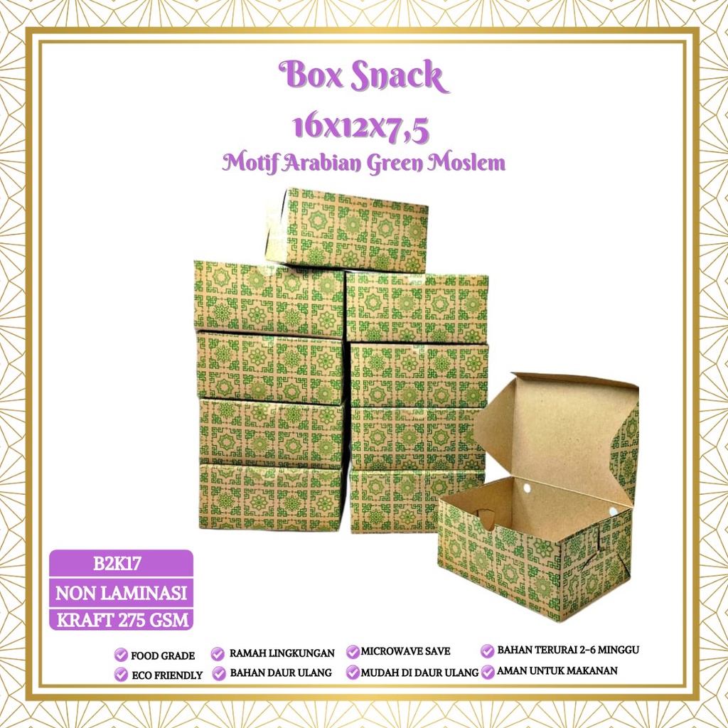 Jual Box Snack Dus Kue Snack Box Dus Roti B K X X Non Laminasi