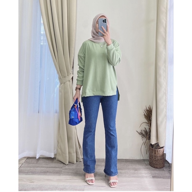 1100 atasan blouse wanita kaos knitted hanover merk clarke