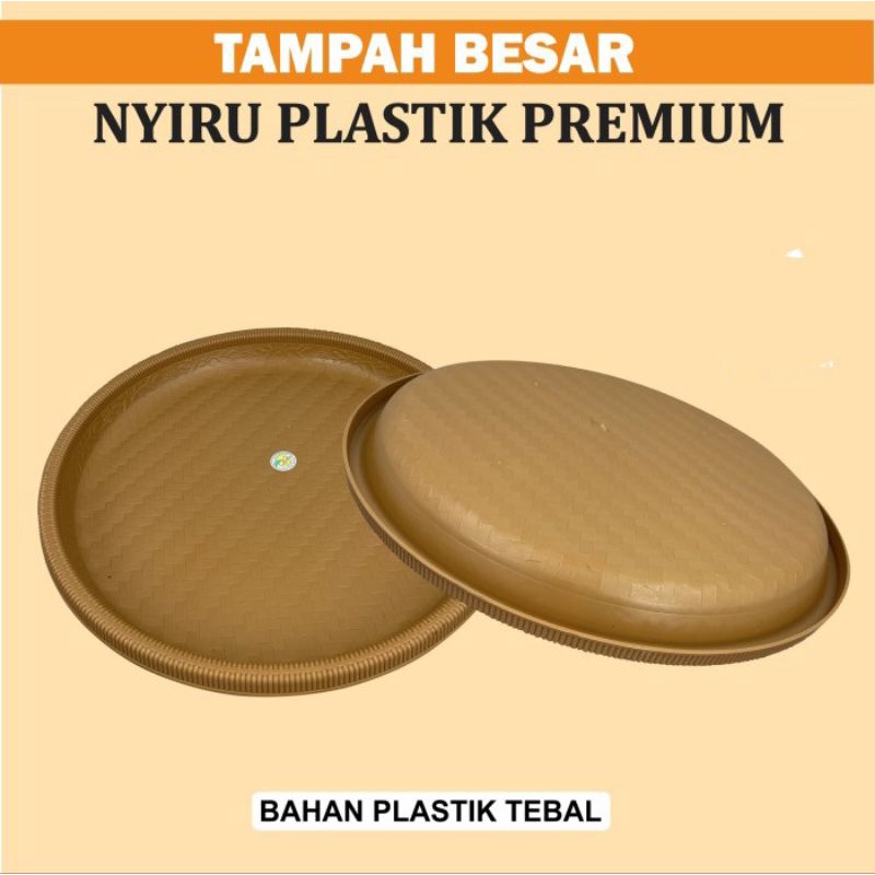 Tampah Besar 50 cm model rotan  anyaman plastik / Taktakan tumpeng / nampan tumpeng   /Nyiru Plastik Premium Tabitha 50 CM