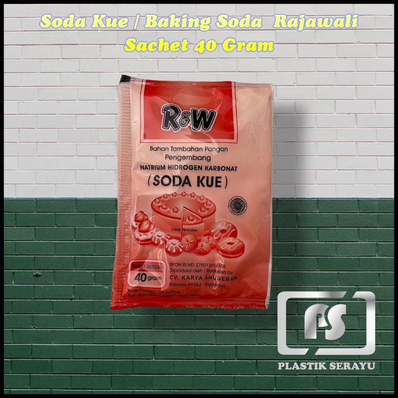 

Soda Kue/Baking soda Sachet Rajawali 40gr/ Kemasan ekonomis