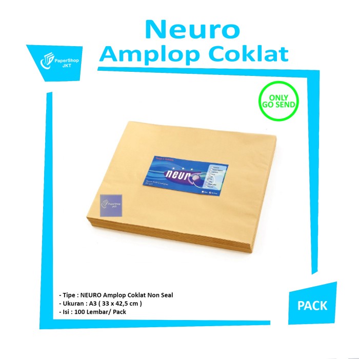 

Code322 Gosend/- Amplop Coklat Ukuran A3 Neuro 33 X 42,5 Cm