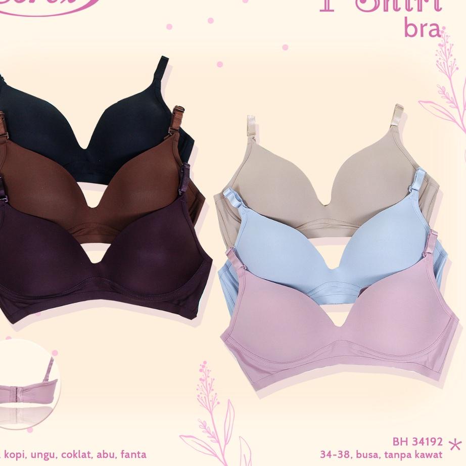 Paling Diminati Sorex T-shirt Bra Polos Busa Tanpa Kawat Kait 3 Setara Cup B BH Harian 34192