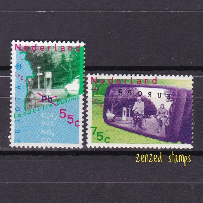 

0700 Perangko Belanda 1988 Europa Stamps 2v Mnh