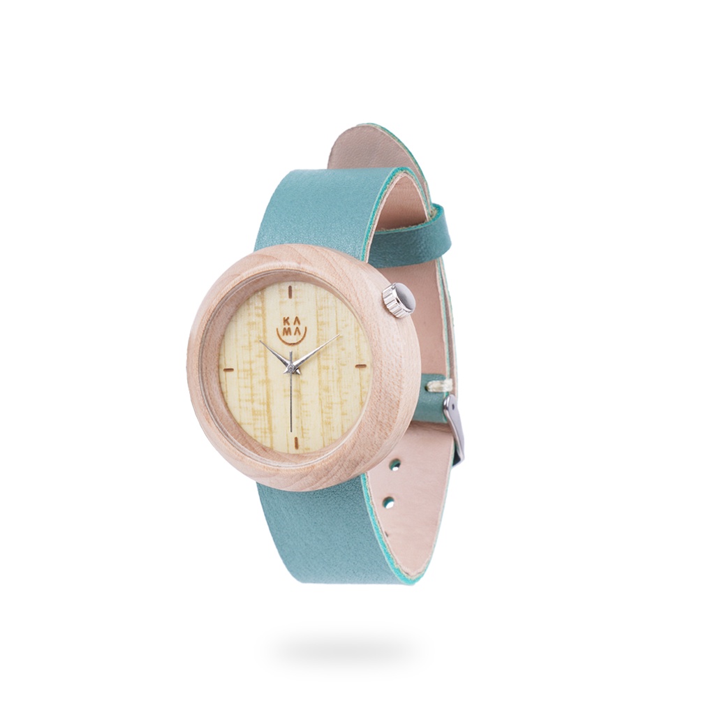 Kama Watch Jam Tangan Kayu Maple Dial Putih