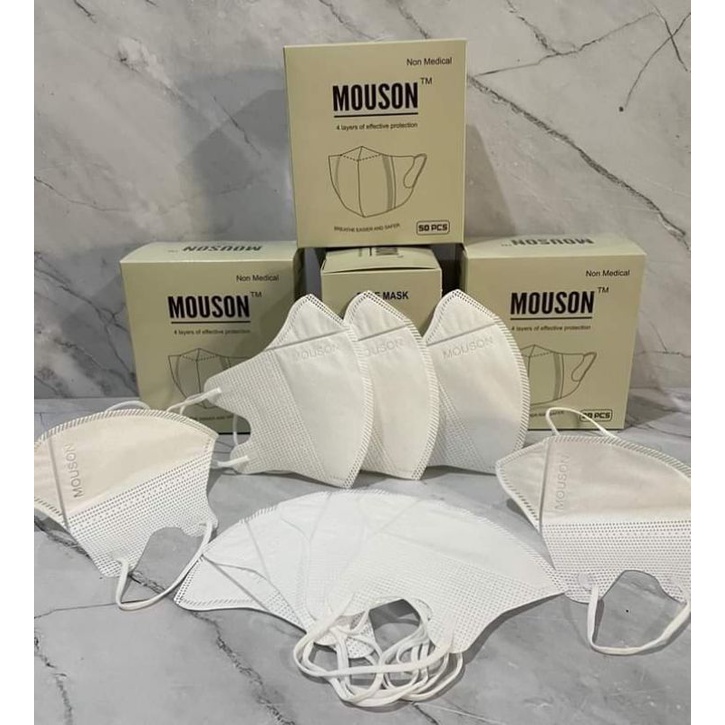 masker duckbill 50 pcs duck bill medical grade C Care no sensi medis putih hitam black white murah