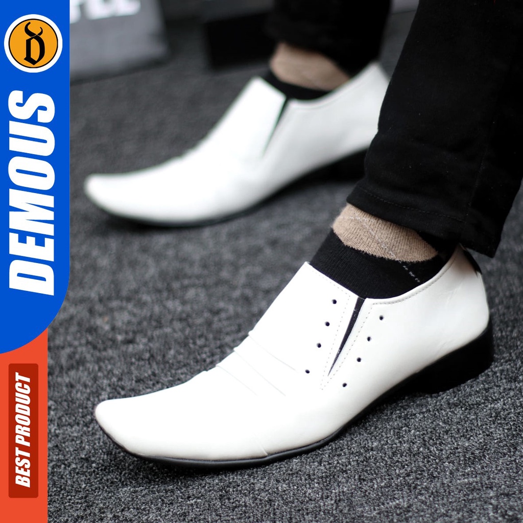 DEMOUS Samak - Sepatu Formal Pantopel Kulit Asli Kerja Pria