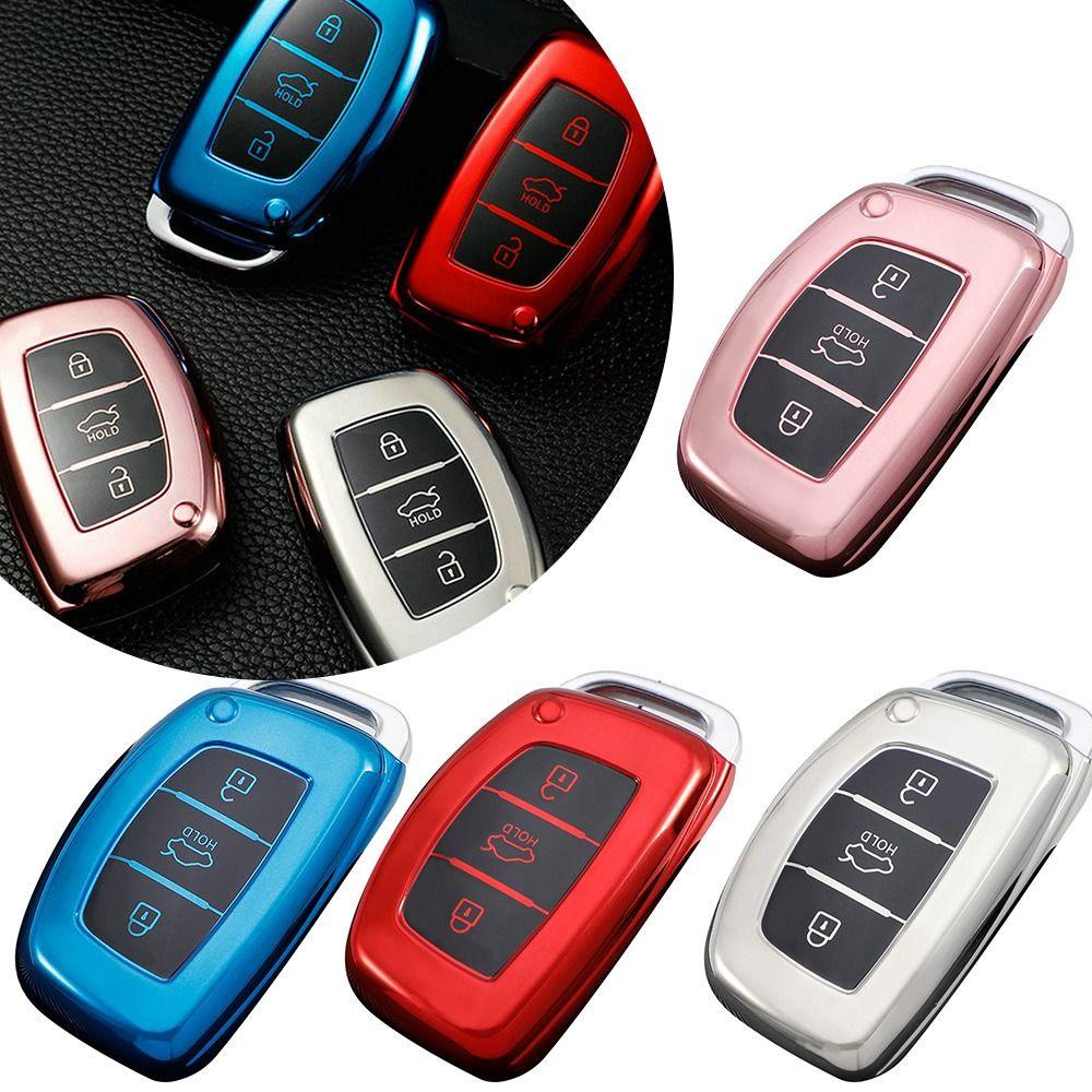 Populer Remote Key Case Lembut TPU Pelindung Kulit Key Fob Cover Untuk Hyundai Creta ix25 ix35 ix45 i10 i20 i30 i40