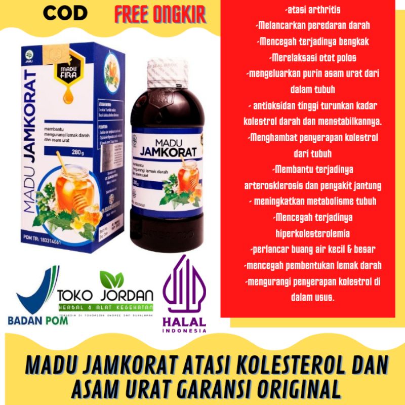 Madu Jamkorat jamu kolesterol asam urat laris madu asam urat