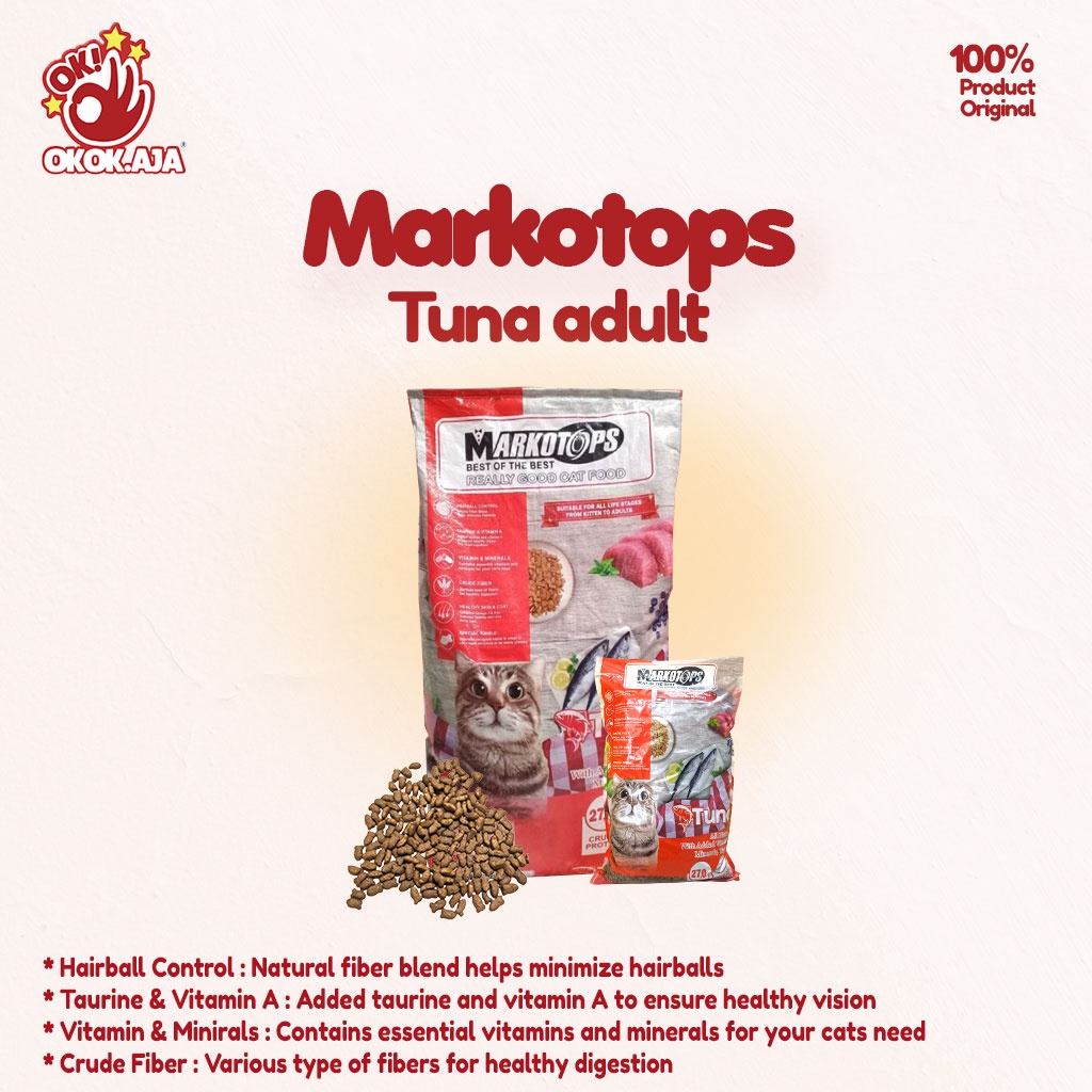 Makanan kucing kering Markotops 20kg adult Dry food (Ekspedisi)