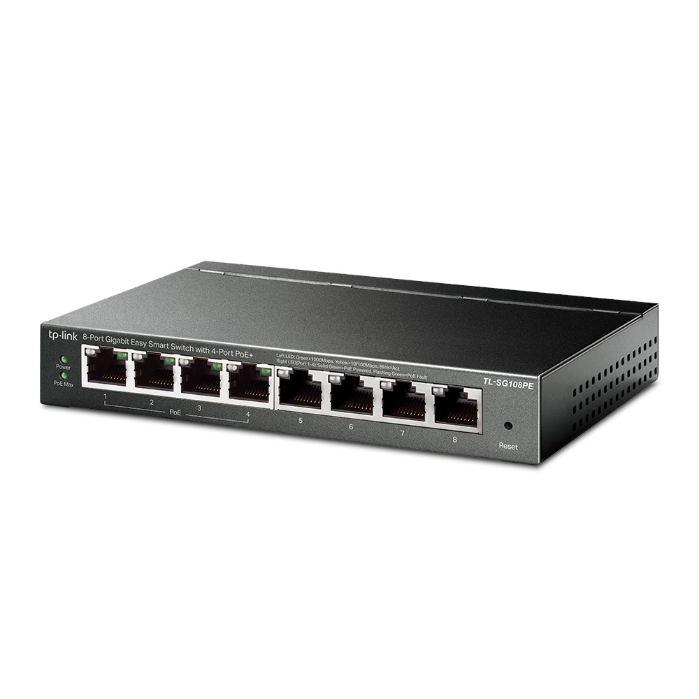 (New)Tp-link TL-SG108PE 8-Port Gigabit Easy Smart Switch with 4-Port PoE